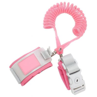 Smycz bezpieczeństwa dla dziecka – regulowana opaska z blokadą, różowa 1,5 m