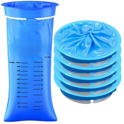 Worek na wymioty 1,5L z kołnierzem Twist&Lock – higieniczne worki podróżne z miarką 5 sztuk